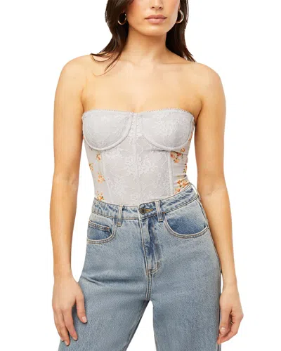 Weworewhat Lace Corset In Neutral