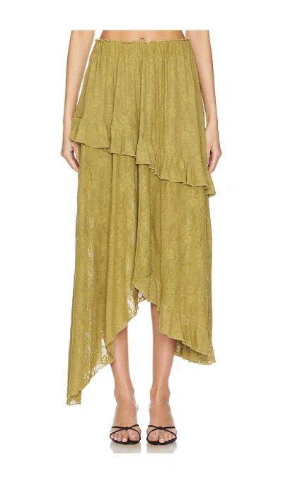 Weworewhat Lace Ruffle Skirt In Willow