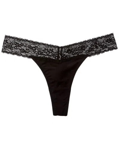 Weworewhat Lace Thong In Black