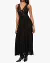 WEWOREWHAT WEWOREWHAT LACE TIE FRONT MIDI DRESS