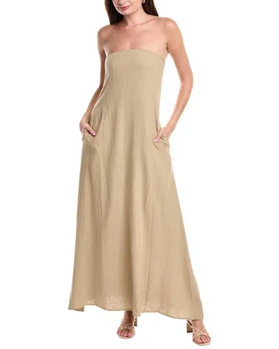 Weworewhat Linen-blend Midi Dress
