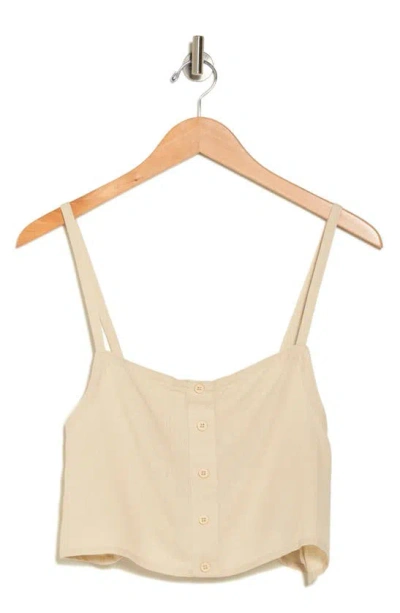 Weworewhat Linen Blend Trapeze Tank In Neutral