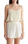 Weworewhat Linen Trapeze Tank Top In Multi