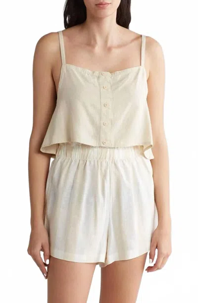 Weworewhat Linen Trapeze Tank Top In Multi