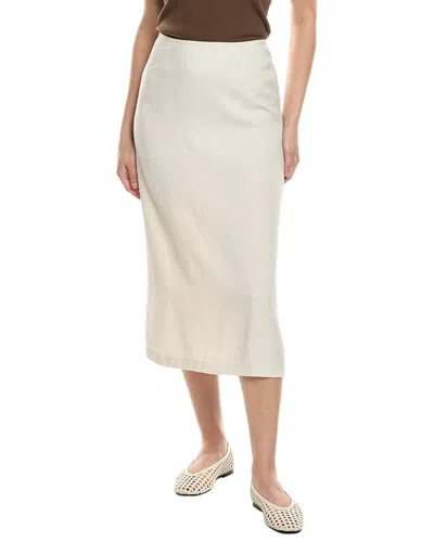 Weworewhat Linen-blend Midi Skirt In White