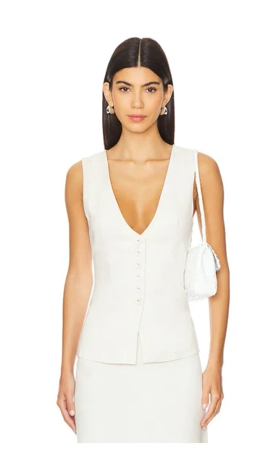Weworewhat Long Line Vest In Ivory