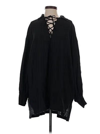 Pre-owned Weworewhat Long Sleeve Blouse In Black