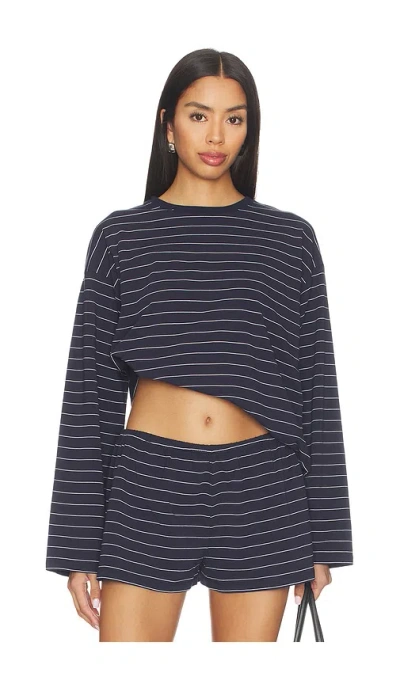 Weworewhat Long Sleeve Boxy Shirt In Blue