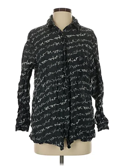 Pre-owned Weworewhat Long Sleeve Button Down Shirt In Black