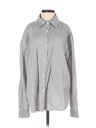 Pre-owned Weworewhat Long Sleeve Button Down Shirt In Gray