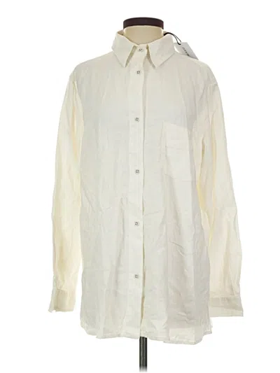 Pre-owned Weworewhat Long Sleeve Button Down Shirt In Ivory