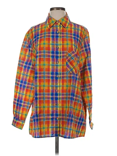 Pre-owned Weworewhat Long Sleeve Button Down Shirt In Orange