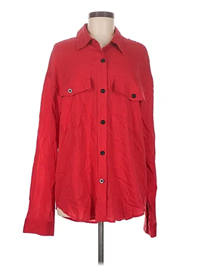 Pre-owned Weworewhat Long Sleeve Button Down Shirt In Red