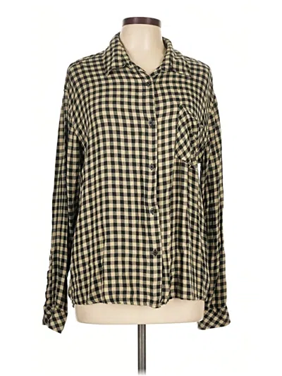 Pre-owned Weworewhat Long Sleeve Button Down Shirt In Tan
