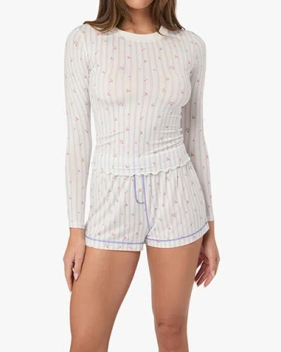 Weworewhat Long Sleeve Crewneck Top In Ivory