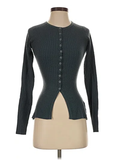 Pre-owned Weworewhat Long Sleeve Top Gray Mock Neckline Tops
