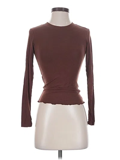 Pre-owned Weworewhat Long Sleeve Turtleneck In Brown