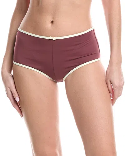 Weworewhat Low-rise Swim Short In Burgundy
