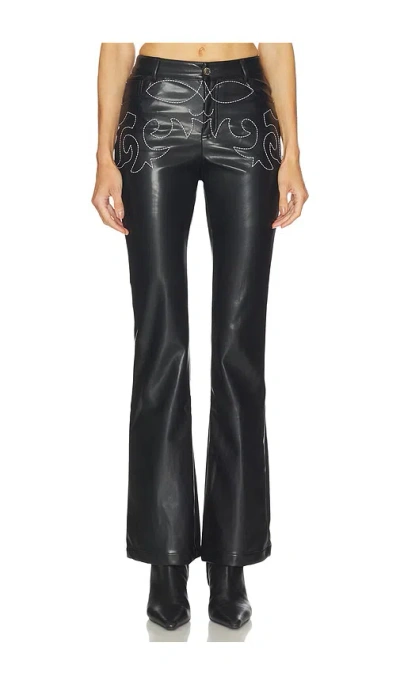 Weworewhat Low Rise Western Pant In Black