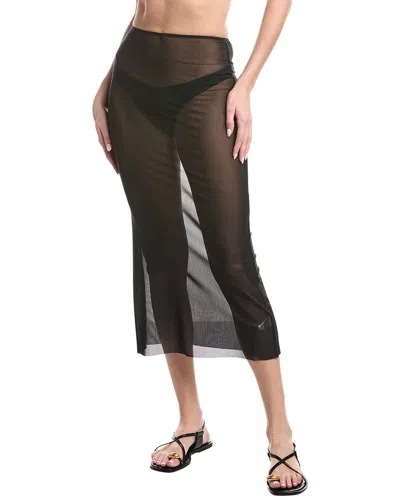Weworewhat Mesh Midi Skirt In Black