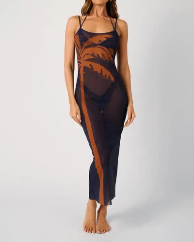 Weworewhat Mesh Scoop Maxi Slip Dress In Multi