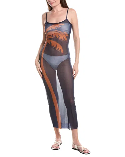 Weworewhat Mesh Scoop Maxi Slip Dress In Multi
