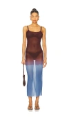 Weworewhat Mesh Scoop Maxi Slip In Multi