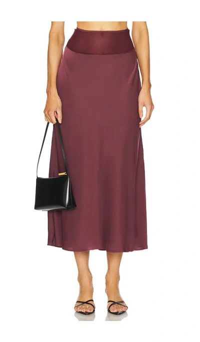 WEWOREWHAT MIDI CHIFFON CUTOUT SKIRT