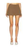 Weworewhat Mini Skirt In Wheat