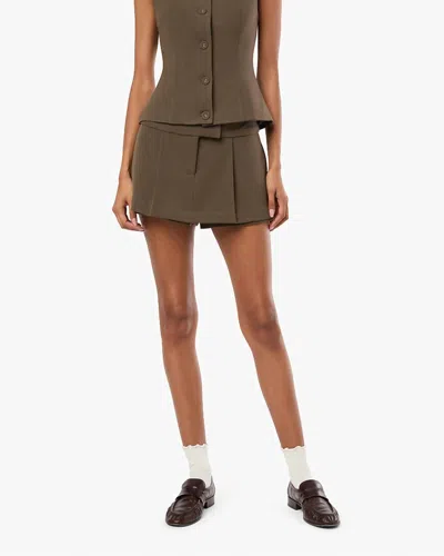 Weworewhat Mini Suiting Skort In Dark Green