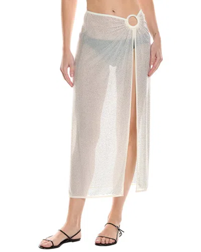Weworewhat O-ring Midi Skirt In White