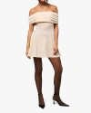 Weworewhat Off Shoulder Mini Dress In Champagne