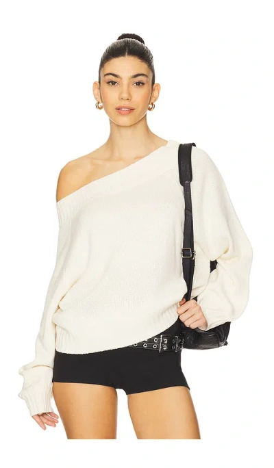 Weworewhat Off Shoulder Sweater In 象牙白
