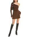 Weworewhat One-shoulder Mini Dress In Purple