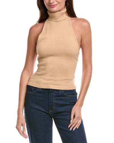 WEWOREWHAT OPEN BACK HALTER SWEATER