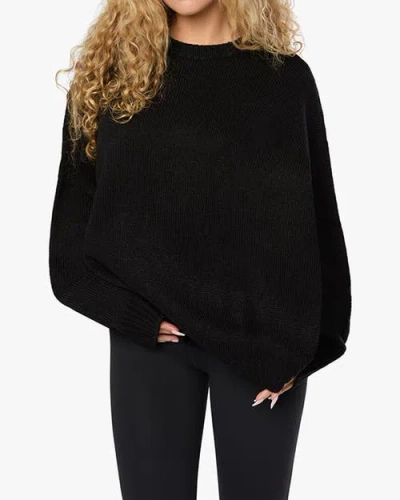 Weworewhat Oversized Crew Neck Sweater In Black