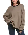 Weworewhat Oversized Crewneck Sweater In Brown