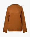 Weworewhat Oversized Funnel Neck Sweater In Camel In Brown