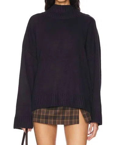 Weworewhat Oversized Funnel Neck Sweater In Navy