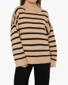 Weworewhat Oversized Funnel Neck Sweater In Soft Taupe/blck