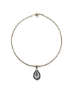 Weworewhat Pear Drop Choker In Gold