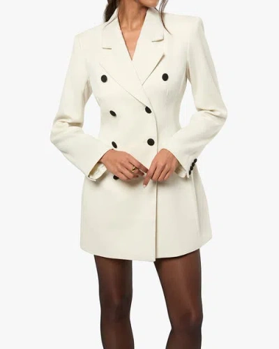 Weworewhat Peplum Blazer Mini Dress In Ivory