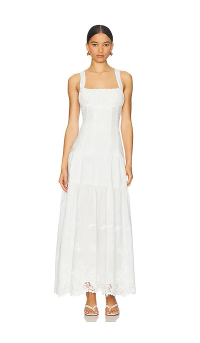 Weworewhat Peplum Midi Dress In White