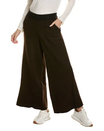 Weworewhat Piped Wide Leg Pull-on Pant In Black
