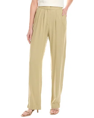 WEWOREWHAT PLEATED LINEN-BLEND PANT
