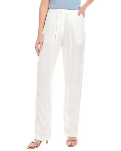 WEWOREWHAT PLEATED LINEN-BLEND PANT