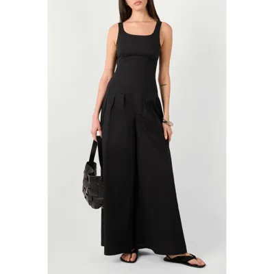 Weworewhat Pleated Wide Leg Jumpsuit