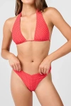 Weworewhat Halter Bikini Top In Red