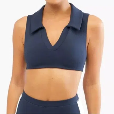 Weworewhat Polo Bra In Navy In Blue
