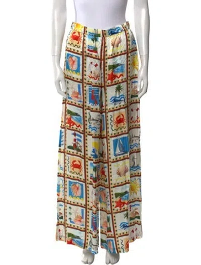 Pre-owned Weworewhat Printed Wide Leg Pants In Multi